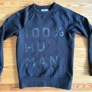 Everlane Thick Cotton Black Sweatshirt Pullover 100% Cotton 100% Human XXS 2XS